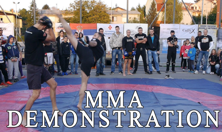 MMA demonstration – our instructors at a humanitarian event